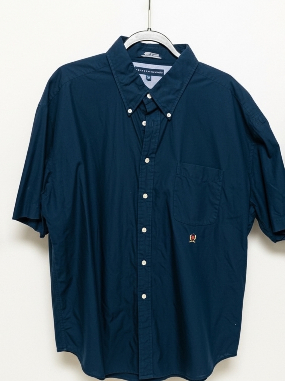 Tommy Hilfiger Navy Short-Sleeve Button-Down Shirt